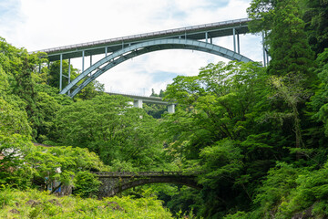 宮崎県高千穂峡の三段橋