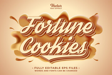 fortune cookies with chocolate text effect editable eps cc