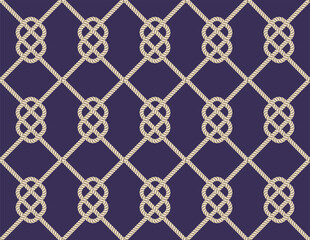 Fototapeta premium Rope seamless pattern, great for wallpaper and textile.