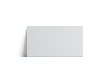 front view blank paper mockup illustration 3d render isolated on white background