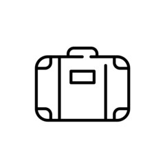 Travel suitcase. Pixel perfect, editable stroke icon