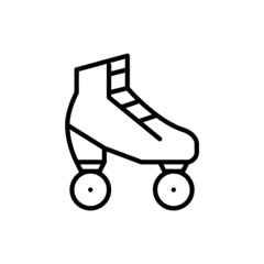 Retro roller skates icon. Pixel perfect, editable stroke