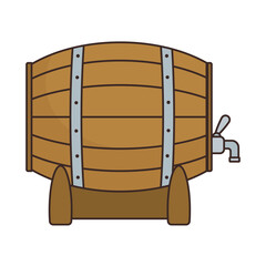 wooden beer barrel