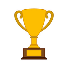Trophy isolated on white background. Vector illustration