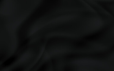 Abstract black fabric with soft wave texture background