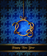 2023 Happy New Year background for your seasonal invitations, festive posters, greetings cards.