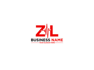 Abstract ZL Logo Icon, Letter Zl lz Logo Image Vector For medical or any type of business - obrazy, fototapety, plakaty
