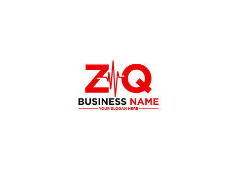 Abstract ZQ Logo Icon, Letter Zq qz Logo Image Vector For medical or any type of business