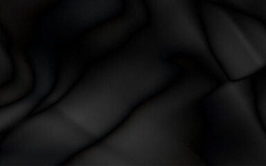 Realistic black silk fabric. background from folds of fabric. black silk drapery background.