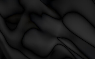 Obraz premium Realistic black silk fabric. background from folds of fabric. black silk drapery background.