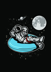 ASTRONAUT CHILL IN SPACE
