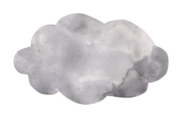 Watercolor cloud. Weather illustration for kids
