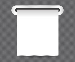 receipt paper and bill paper illustration set. Vector drawing. document, isolated, confetti, blank, empty. Hand drawn style.