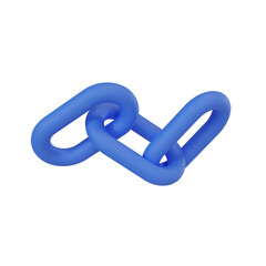 Chain Link icon isolated on white. Lock, connection concept, 3d render