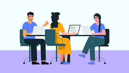 business people working together