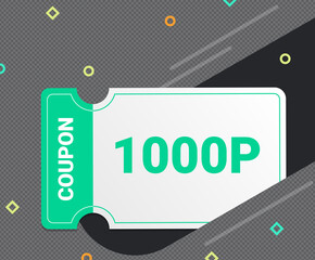 A huge event where you get 10,000 points coupons illustration set. Vector drawing. lotto, card, lucky, pay, sale. Hand drawn style.