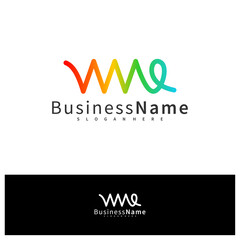Letter WME logo design vector template, Initial WME logo concepts illustration.