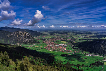 Fototapeta na wymiar Pfronten Panorama vom Breitenberg