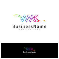 Letter WME logo design vector template, Initial WME logo concepts illustration.