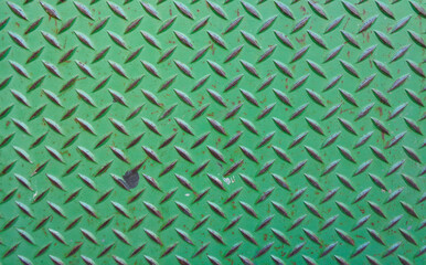 Green diamond plate texture