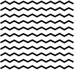 zig zag seamless pattern. Black and white background. Zigzag lines background. Linear backdrop. Triangular waves ornament.