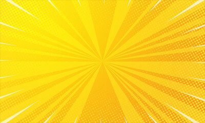 Fototapeta premium Abstract comic cartoon yellow background