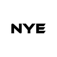 NYE letter logo design with white background in illustrator, vector logo modern alphabet font overlap style. calligraphy designs for logo, Poster, Invitation, etc.