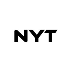 NYT letter logo design with white background in illustrator, vector logo modern alphabet font overlap style. calligraphy designs for logo, Poster, Invitation, etc.