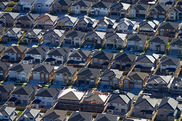 New housing development, Flat Bush, Auckland, North Island, New Zealand - aerial