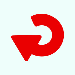 Red arrow icon vector EPS- 10