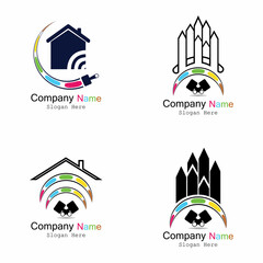 BUILDING PAINT VECTOR LOGO ICON