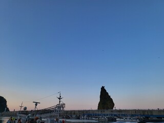 울릉도 저동항 노을