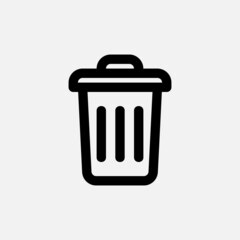 Delete icon in line style about essentials, use for website mobile app presentation