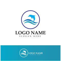 dolphin icon logo design symbol vector