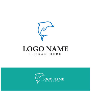 dolphin icon logo design symbol vector