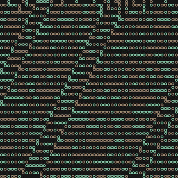 Rule 87 Neighbors 3 Elementary cellular automaton random seed sample implementation illustration