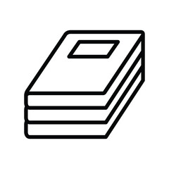 Library books icon vector graphic illustration