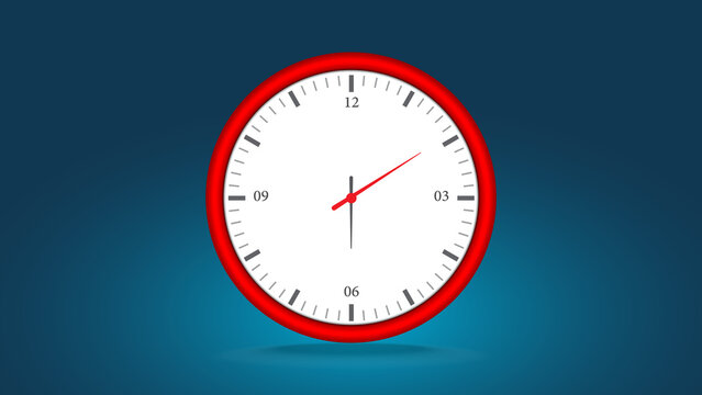Simple modern clock moving animation