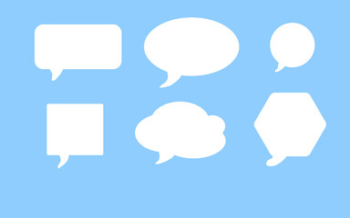 speech bubble icon isolated from the blue background