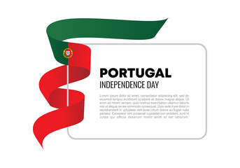 Portugal independence day background banner poster for national celebration on December 1 st. - obrazy, fototapety, plakaty