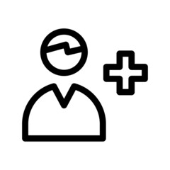 Obraz premium add business man icon or logo isolated sign symbol vector illustration - high quality black style vector icons 