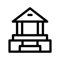 bank icon or logo isolated sign symbol vector illustration - high quality black style vector icons
