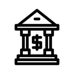 bank icon or logo isolated sign symbol vector illustration - high quality black style vector icons
