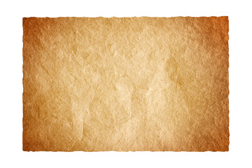 Vintage brown paper background  Isolated on white backgroun with clipping path include for design usage purpose.