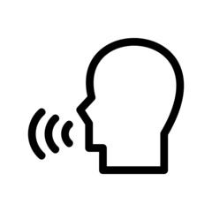 business man talking icon or logo isolated sign symbol vector illustration - high quality black style vector icons
