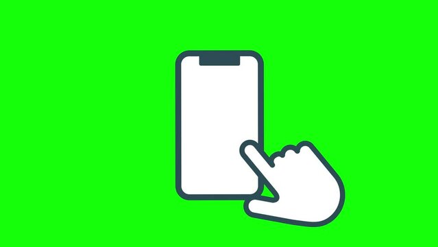 スマートフォン操作アニメーション（イラスト）