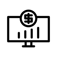 business profit icon or logo isolated sign symbol vector illustration - high quality black style vector icons
