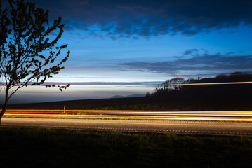 Fototapeta premium Kjeldbjerg Skive Car passing by at Thorshøj