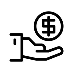 job money icon or logo isolated sign symbol vector illustration - high quality black style vector icons
