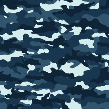 Camouflage print. The color of the sea wave. Military style.